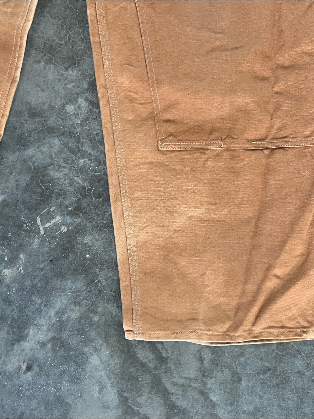 Vintage 80’s early 90’s Carhartt double-knee bib overalls in brown canvas 44x30 - Picture 9 of 11